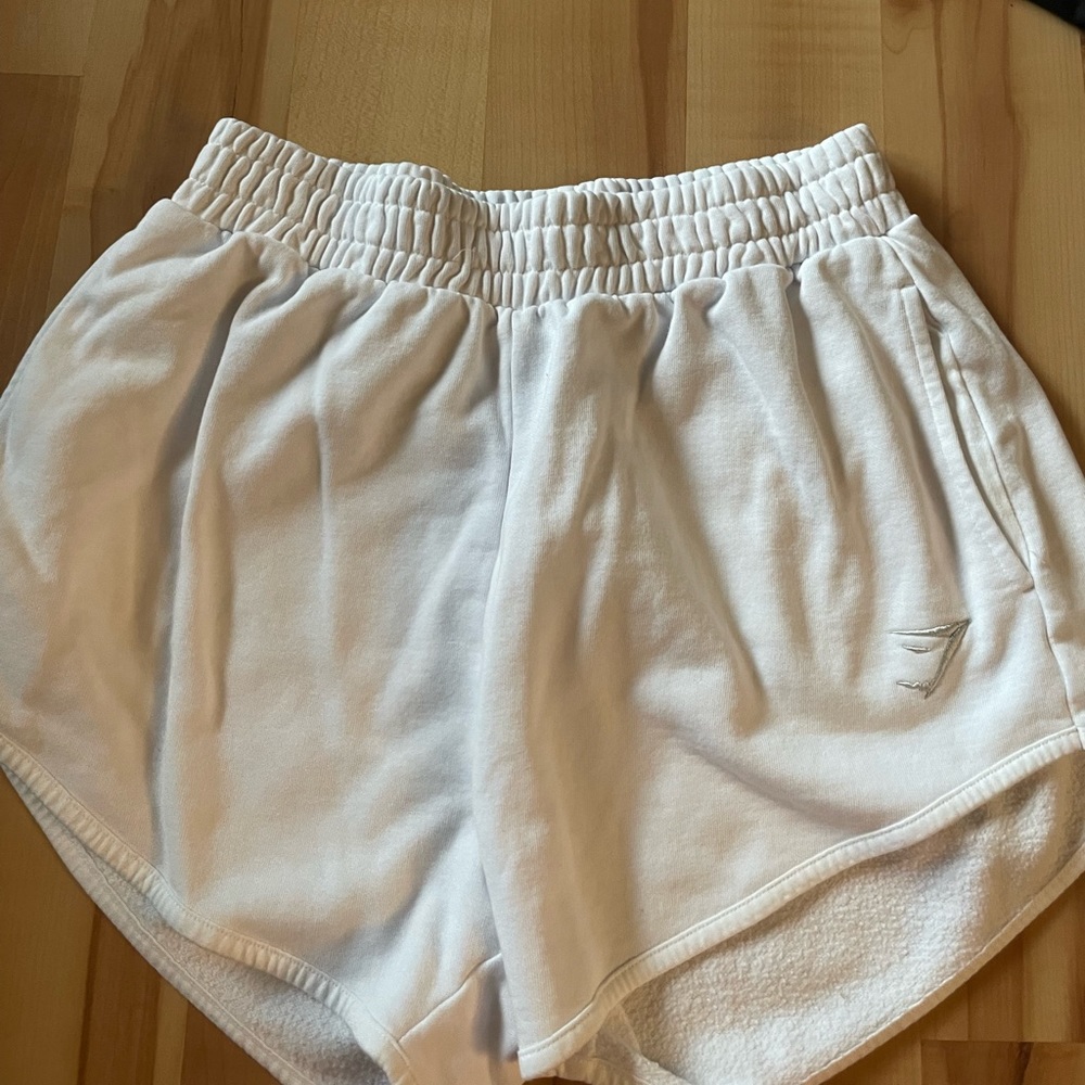 gymshark white shorts